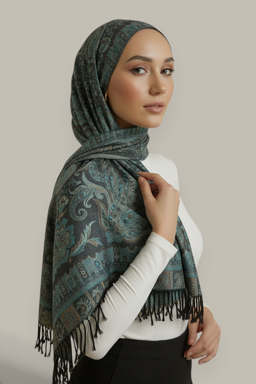 Luxe paisley pashmina hijab sjaal