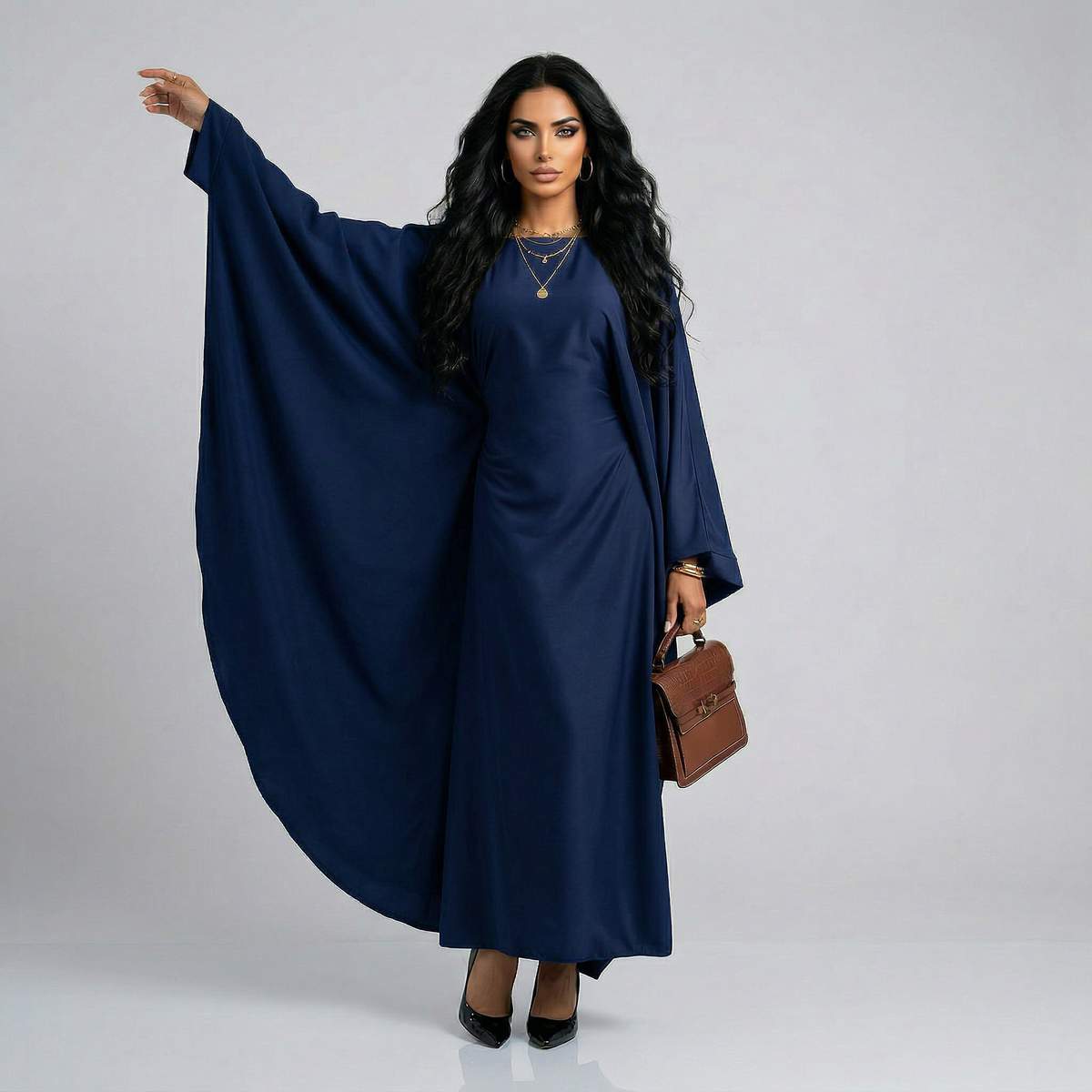 Elegante Vlindermouw Abaya – One Size