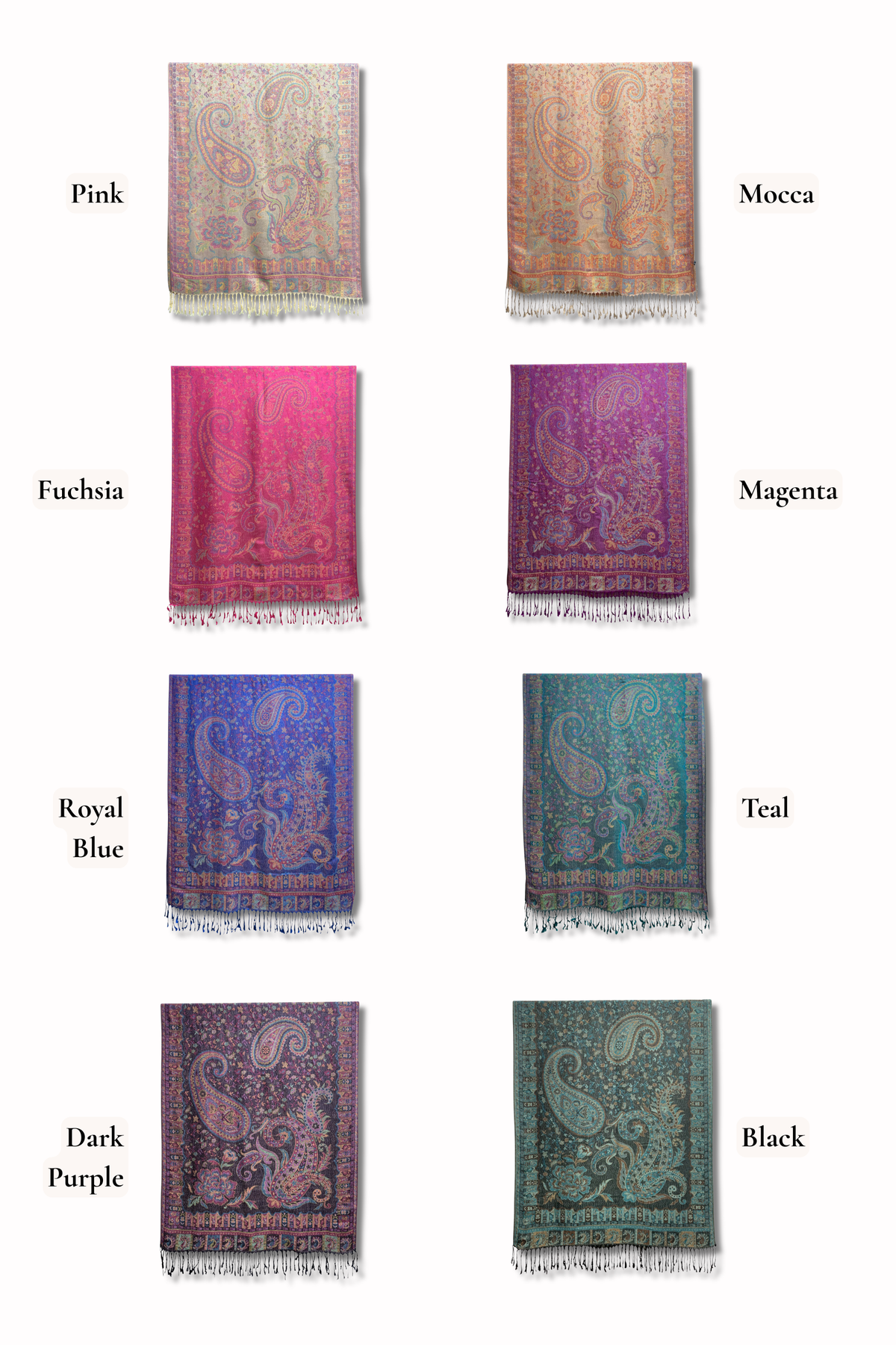 Luxe paisley pashmina hijab sjaal