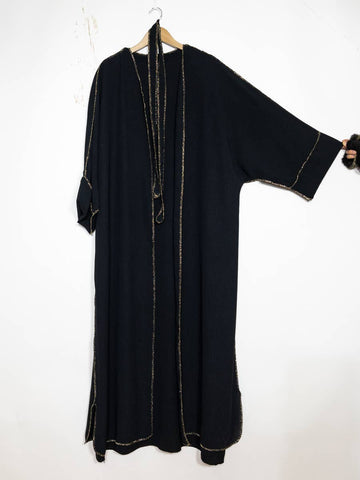 Elegante Kimono Abaya met Goudkleurige Details & Ceintuur