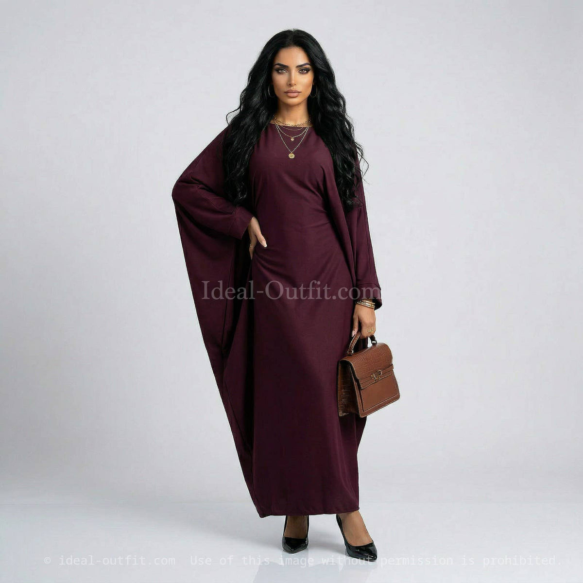 Elegante Vlindermouw Abaya – One Size