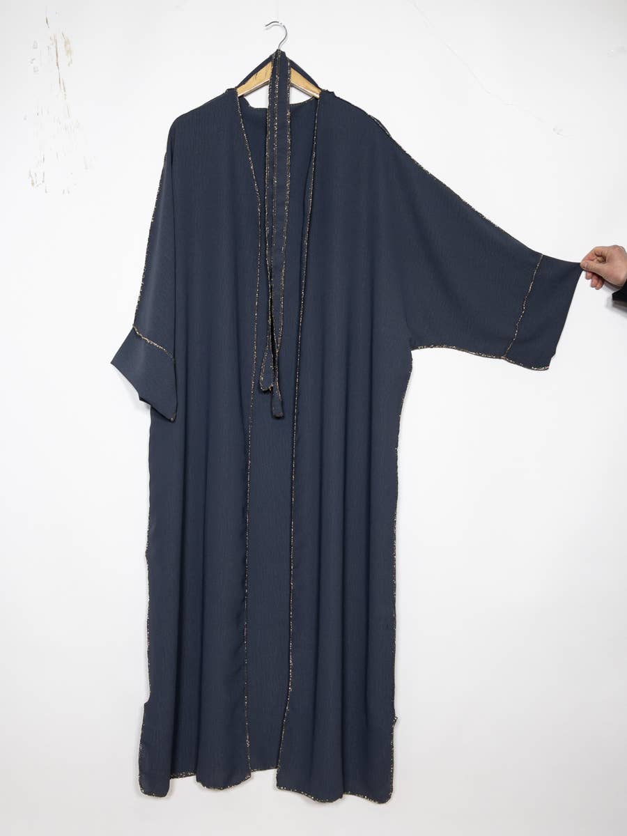 Elegante Kimono Abaya met Goudkleurige Details & Ceintuur