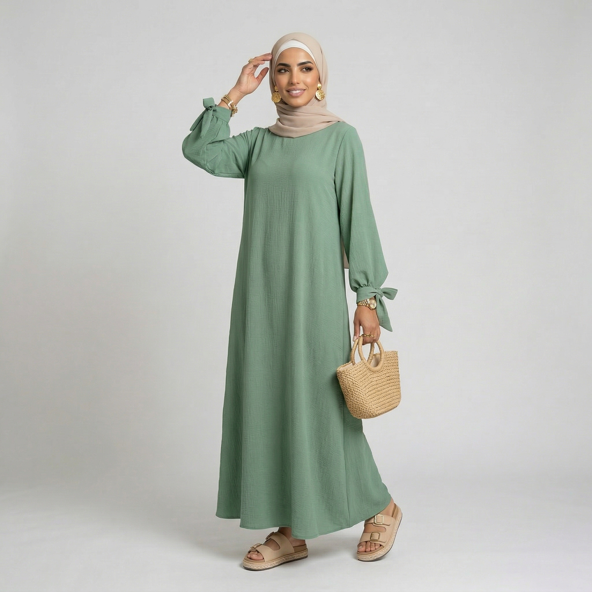 Medina zijden abaya-jurk