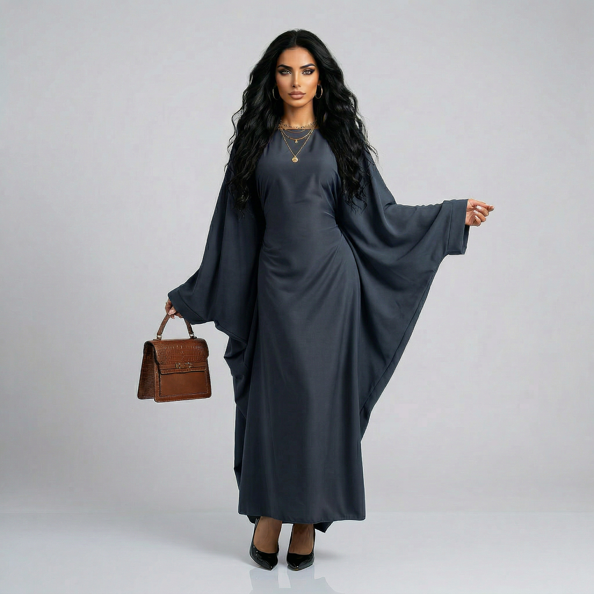 Elegante Vlindermouw Abaya – One Size