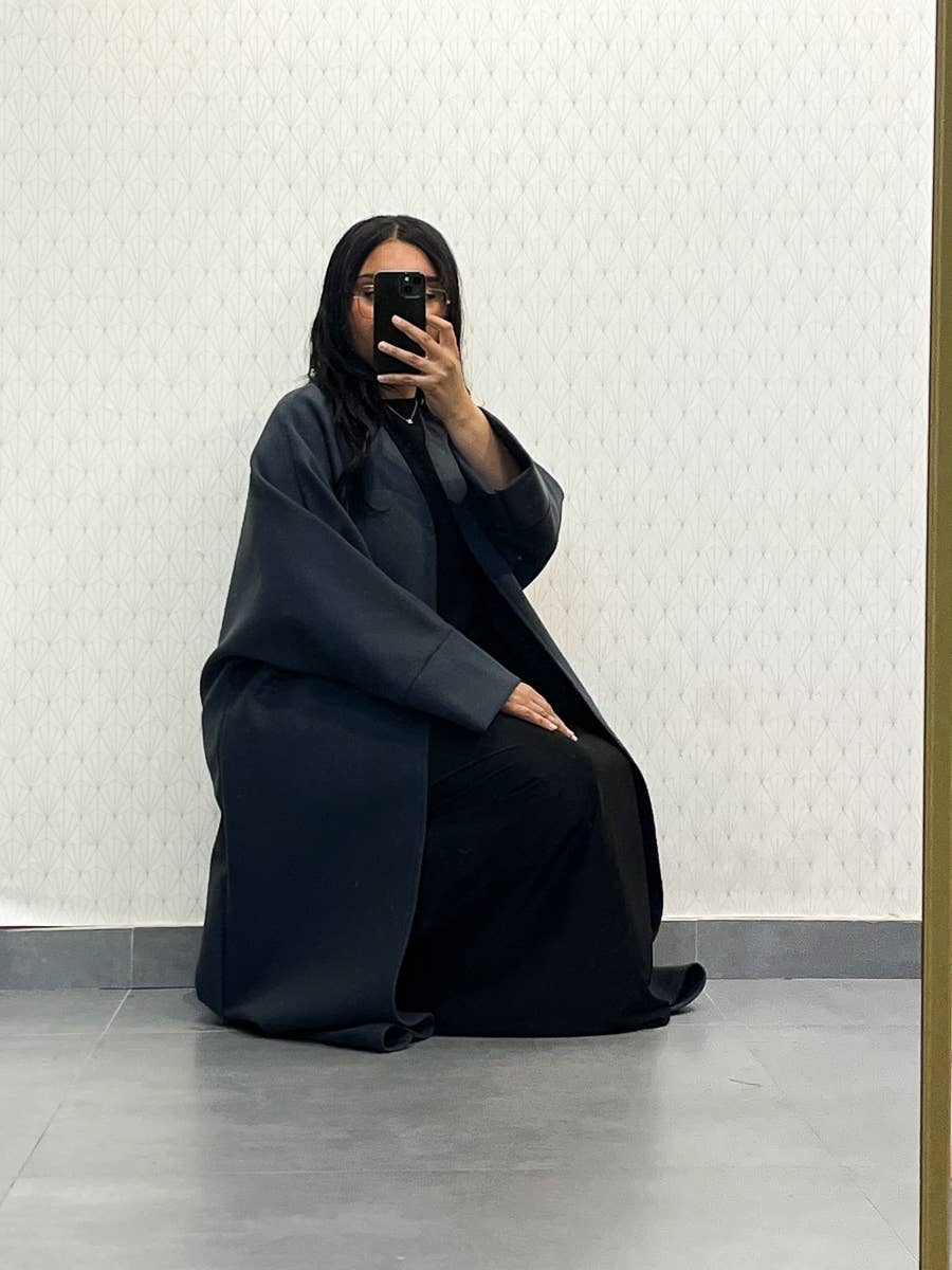 abaya-jas met ceintuur