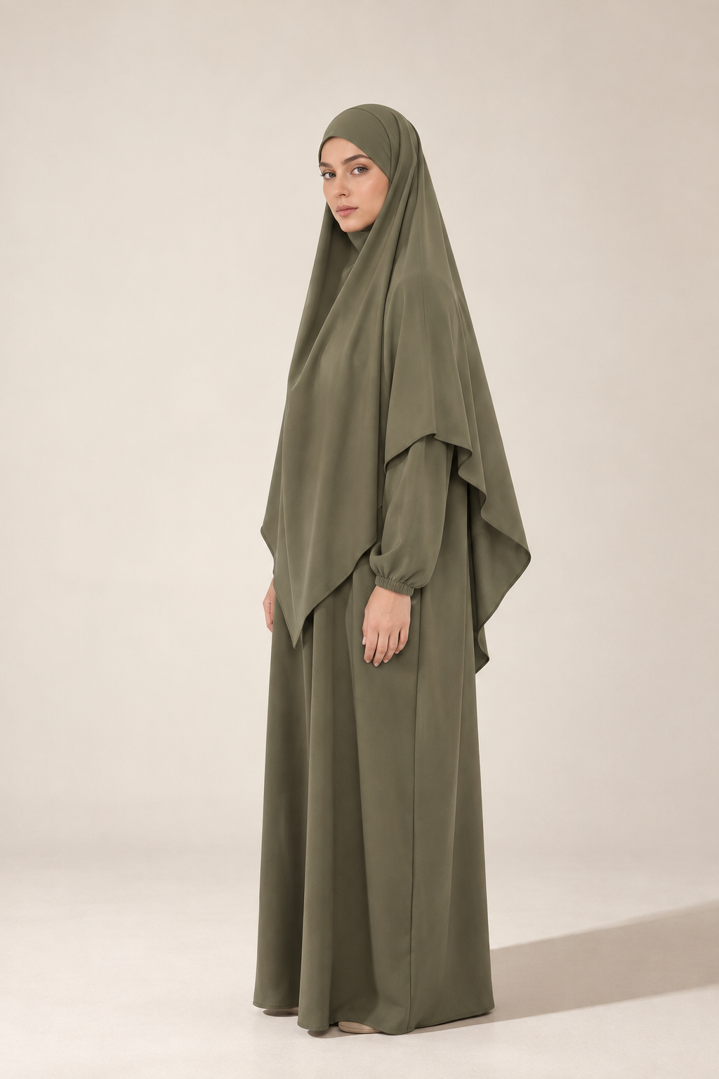 Lange khimar in premium jersey