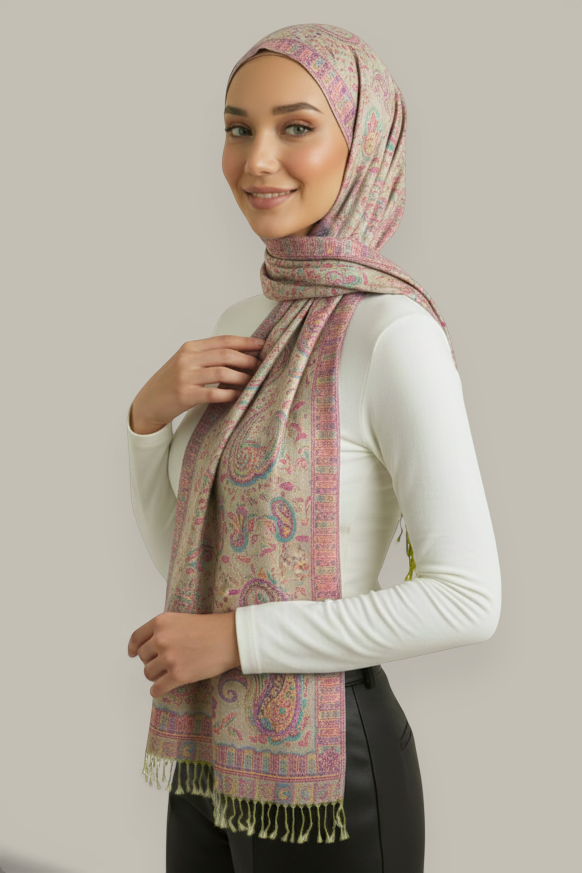 Luxe paisley pashmina hijab sjaal