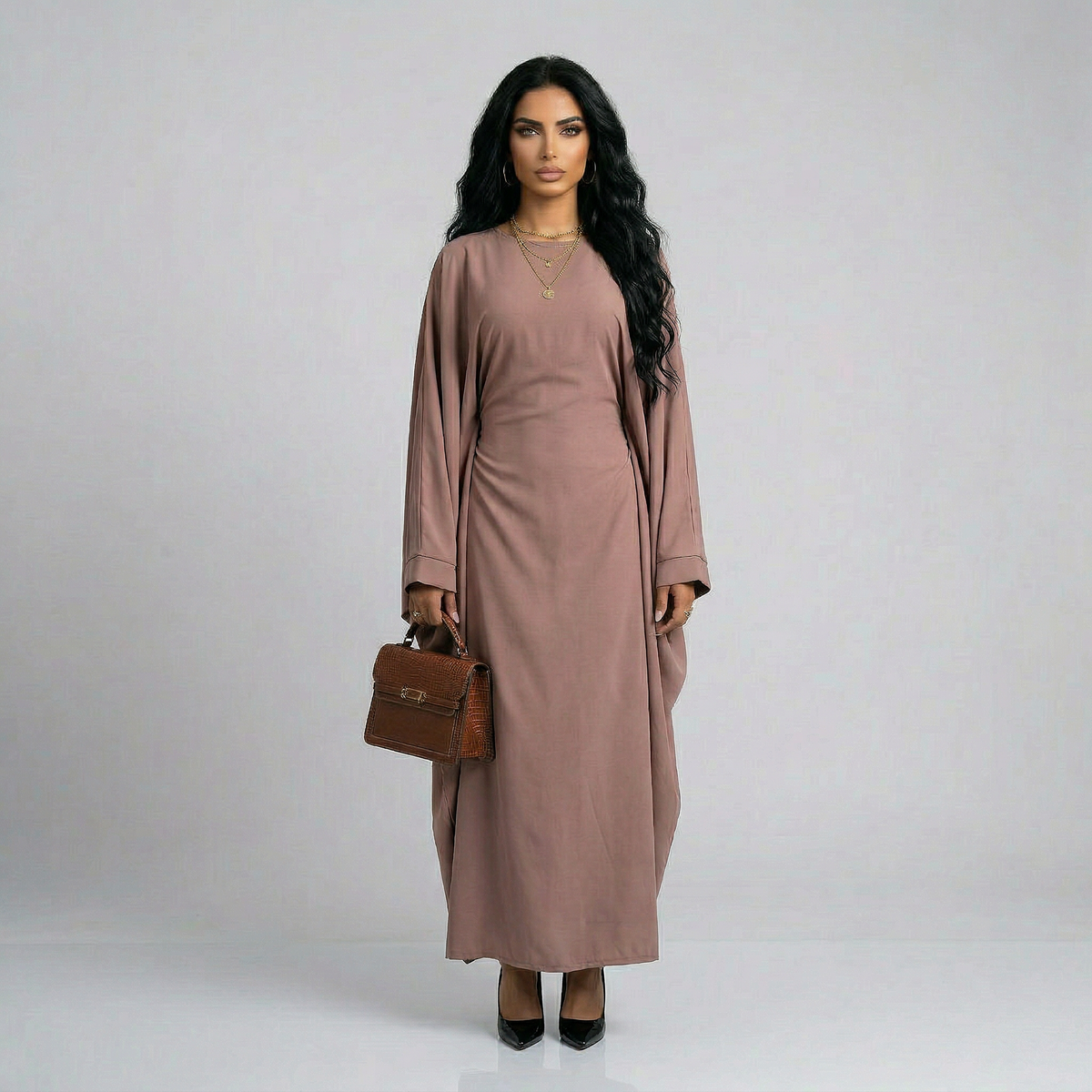 Elegante Vlindermouw Abaya – One Size