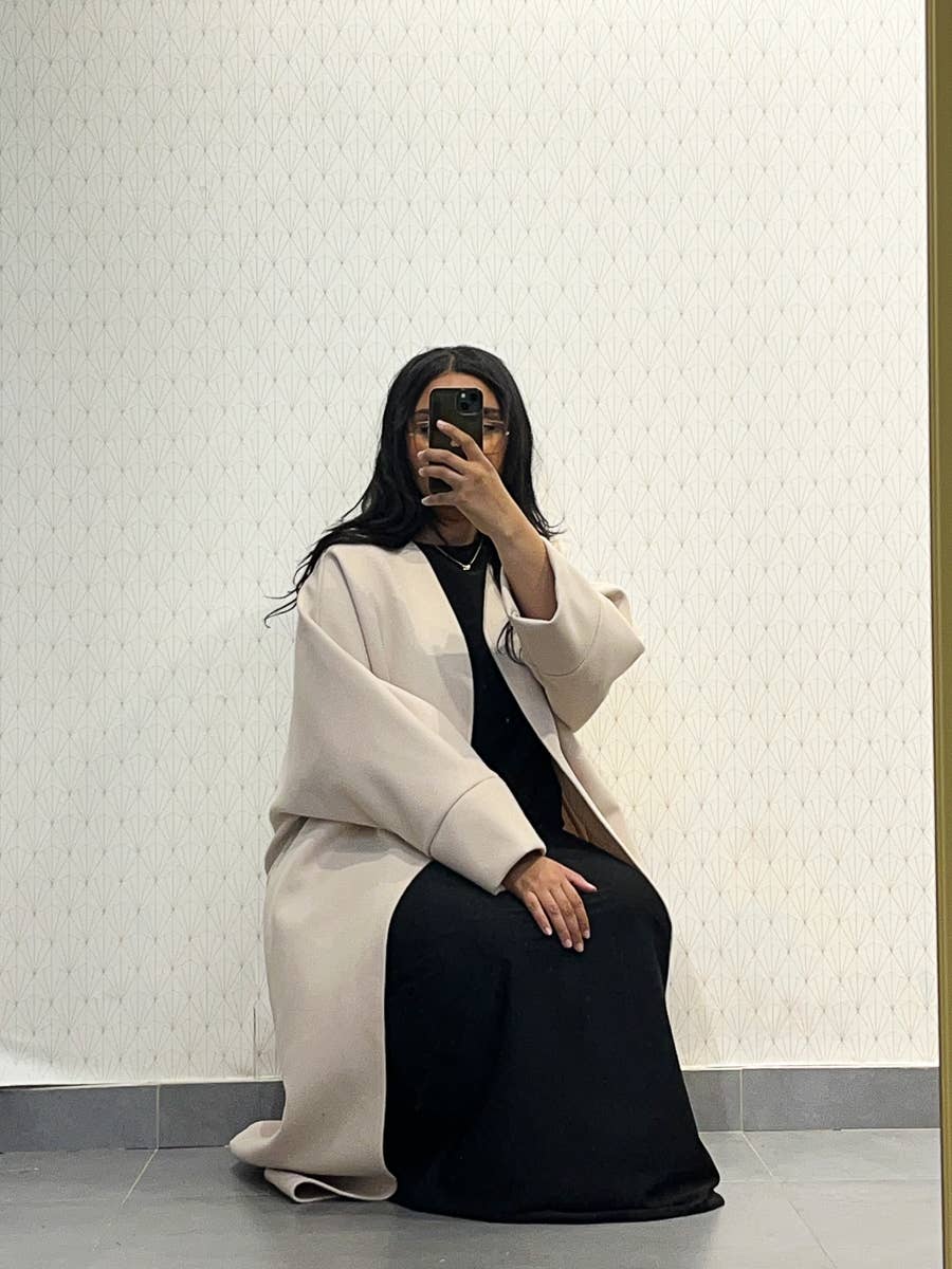 abaya-jas met ceintuur