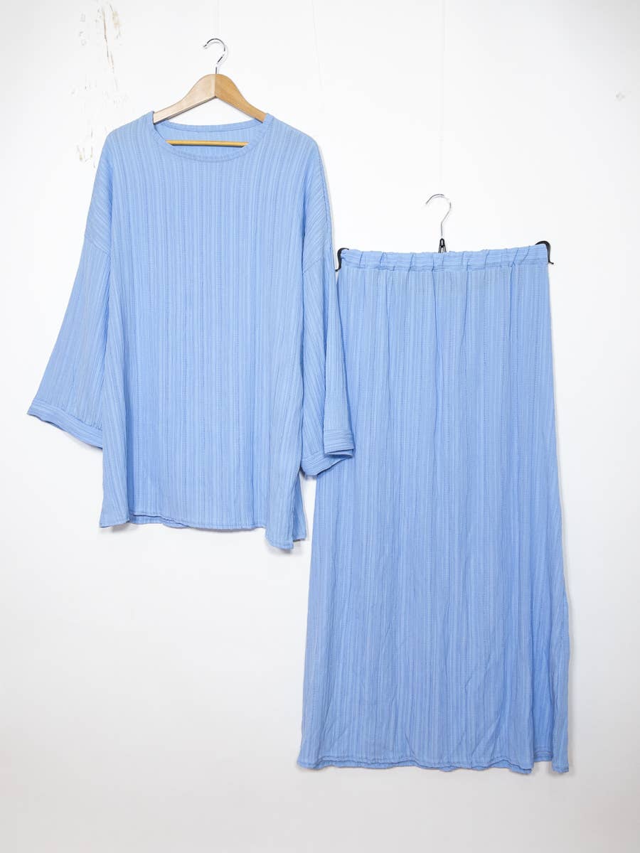 2-delige Abaya Set met Tuniek & Uitlopende Rok