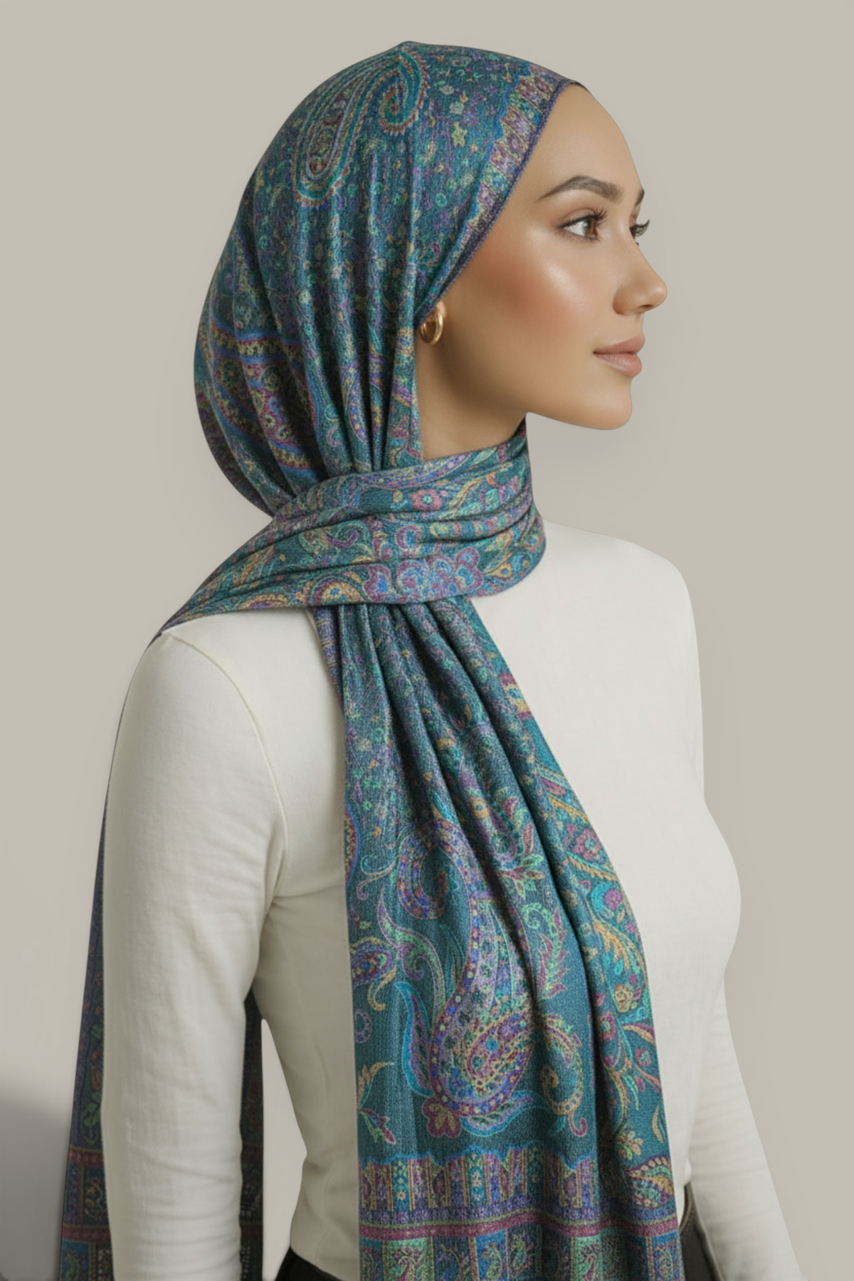 Luxe paisley pashmina hijab sjaal