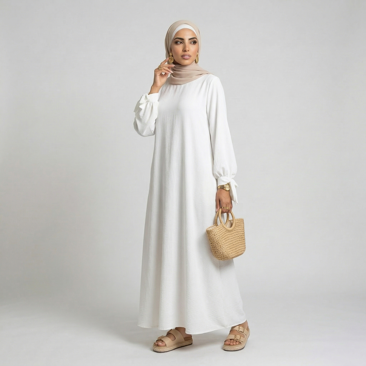 Medina zijden abaya-jurk