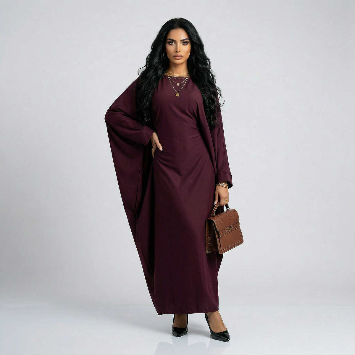 Elegante Vlindermouw Abaya – One Size