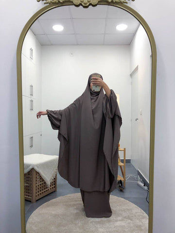 2-delige set: abaya + bijpassende khimar