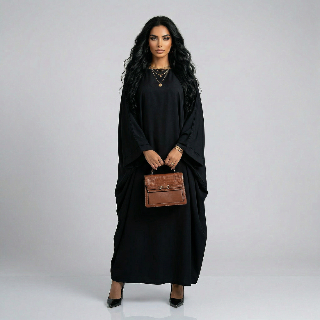 Elegante Vlindermouw Abaya – One Size