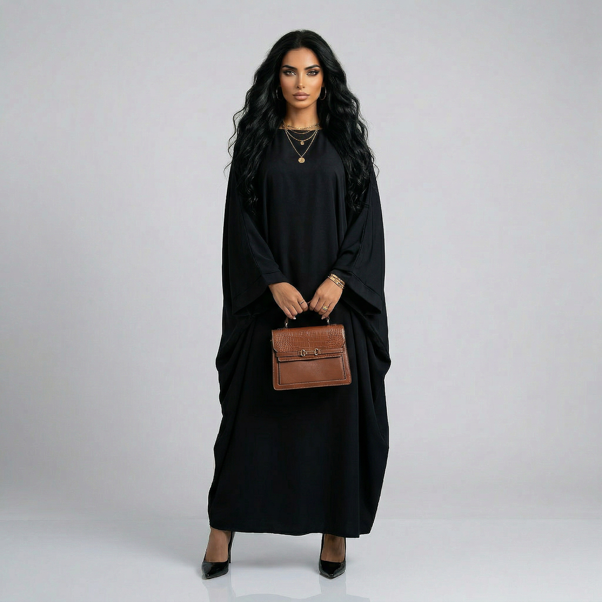Elegante Vlindermouw Abaya – One Size