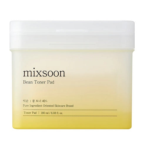 Mixsoon Bean Toner Pad verpakking en pads voor hydraterende en verhelderende huidverzorging